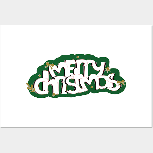 Merry Christmas Wall Art by dddesign